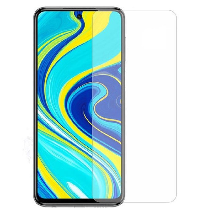 Стъклен скрийн протектор, Tempered Glass за Xiaomi Redmi Note 9, Прозрачен