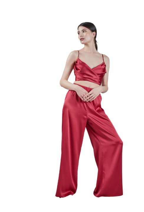 Pantaloni Palazzo XS-L, Visiniu