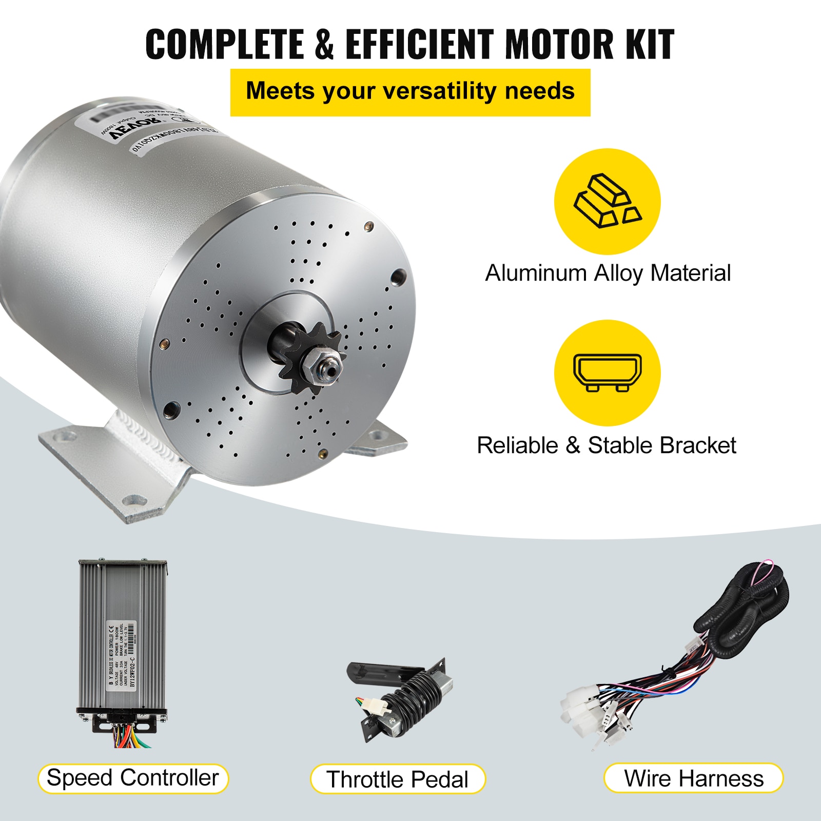 Fara Motor Kit Motor DC fara Perii, 1800W 48V - eMAG.ro
