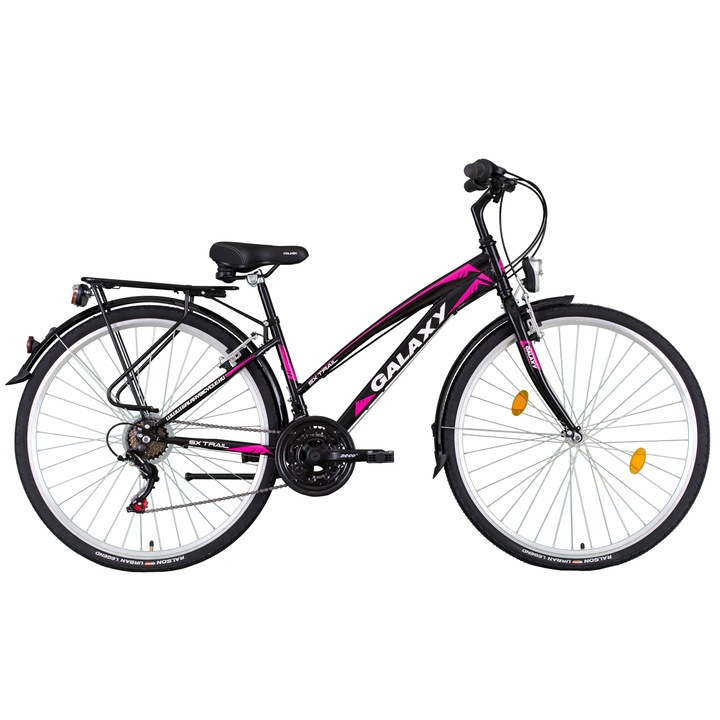 Bicicleta trekking SX TRAIL GLX 28", negru/roz