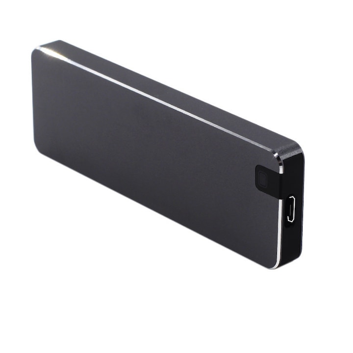 Külső merevlemez SSD, A92, alumínium, hordozható, USB 3.0, 1 TB, fekete