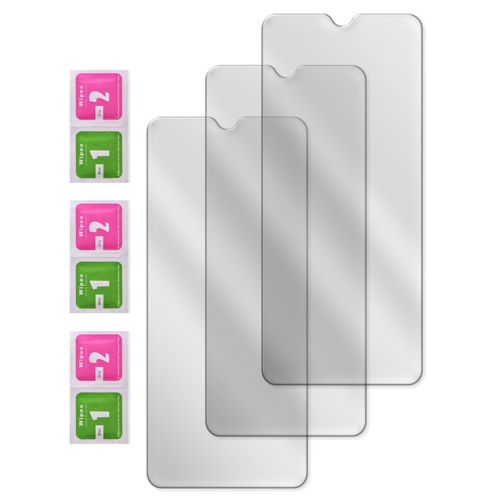 Комплект от 3 защитни фолиа за телефон, Martech, съвместими с Oppo A58 5G, защитено стъкло, прозрачно