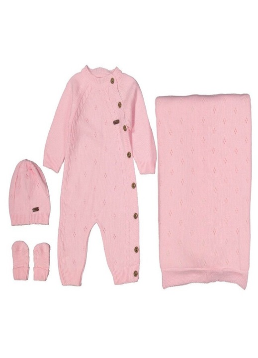 Комплект за новородено Coccoo Bebe, 4 части, розов, 56 см