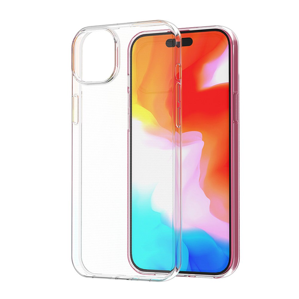 Carcasa Ultra Clear compatibila cu iPhone 15 Plus, TPU, 0.9mm, Transparent