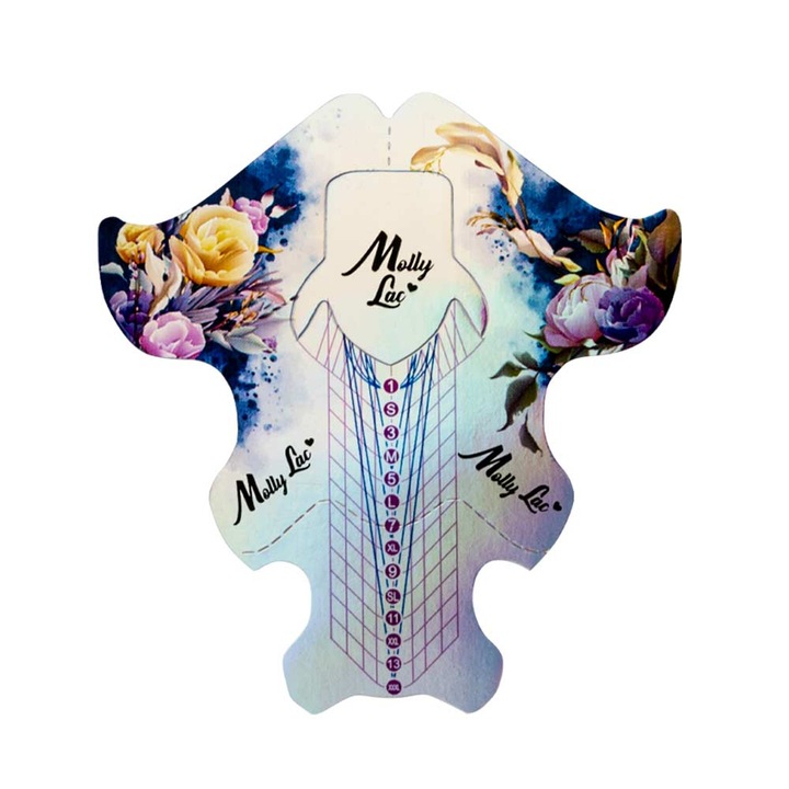 Sablonok 2 az 1-ben körömhöz, MollyLac, 100 db, Multicolor