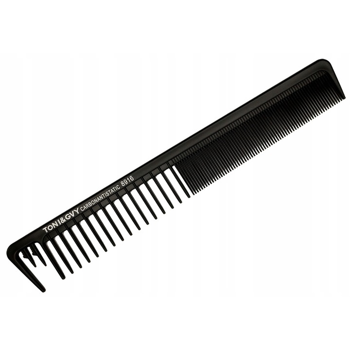 Pieptene de coafura Carbon, Toni&Guy, Tunsoare, Usor, Profesional, Negru, 8916