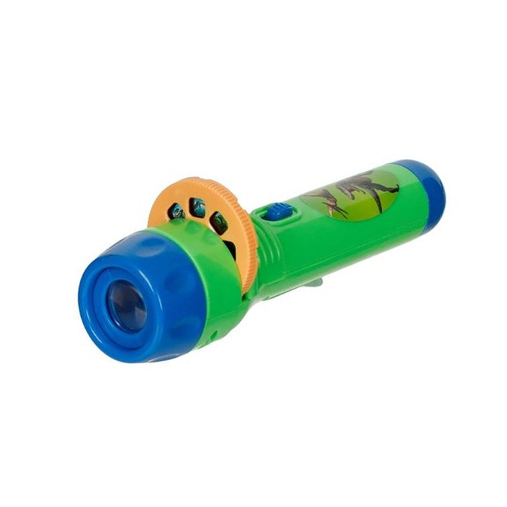 Dinoszaurusz projektor, zöld, 3 dia, ATU-081400