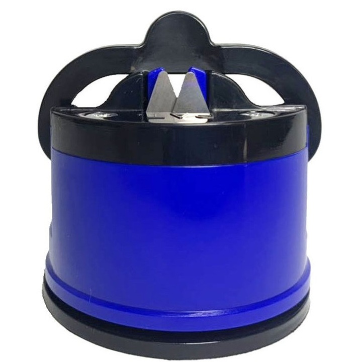 Ascutitor de cutite, prindere tip ventuza, 6.5 x 6.1 x 6 cm, albastru