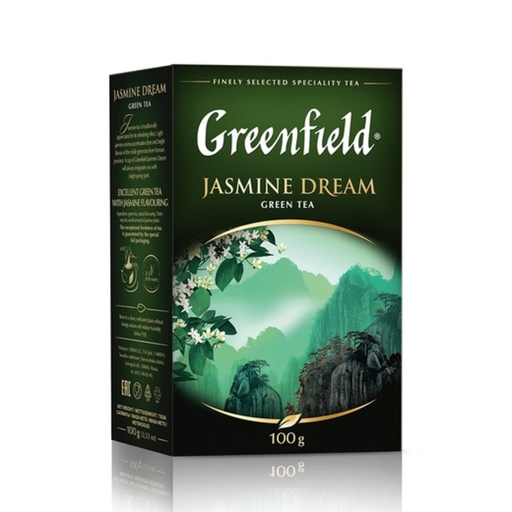 Greenfield Jasmine Dream zöld tea, 100 g, jázmin aromával
