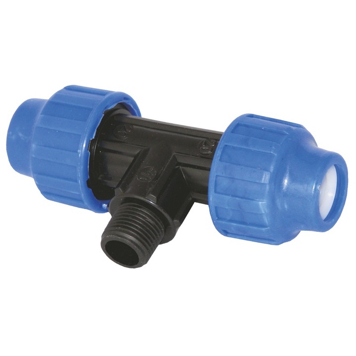 Teu pentru apa PHD, 25 mm x 1/2" Piulita + Fe