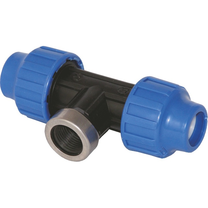 Teu pentru apa PHD, 25 mm x 1/2" Piulita + Fi