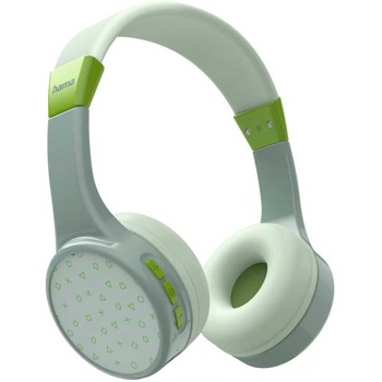 Casti pentru copii On-Ear Hama Teens Guard, Bluetooth, Limitator de Volum, Microfon, Verde