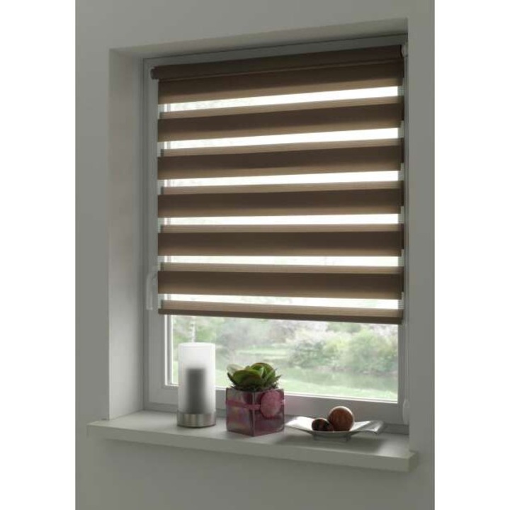 Gardinia Mini Zebra Fúrás Nélküli Sávroló - 61,5x150 cm, Z-728 Classic Mokka