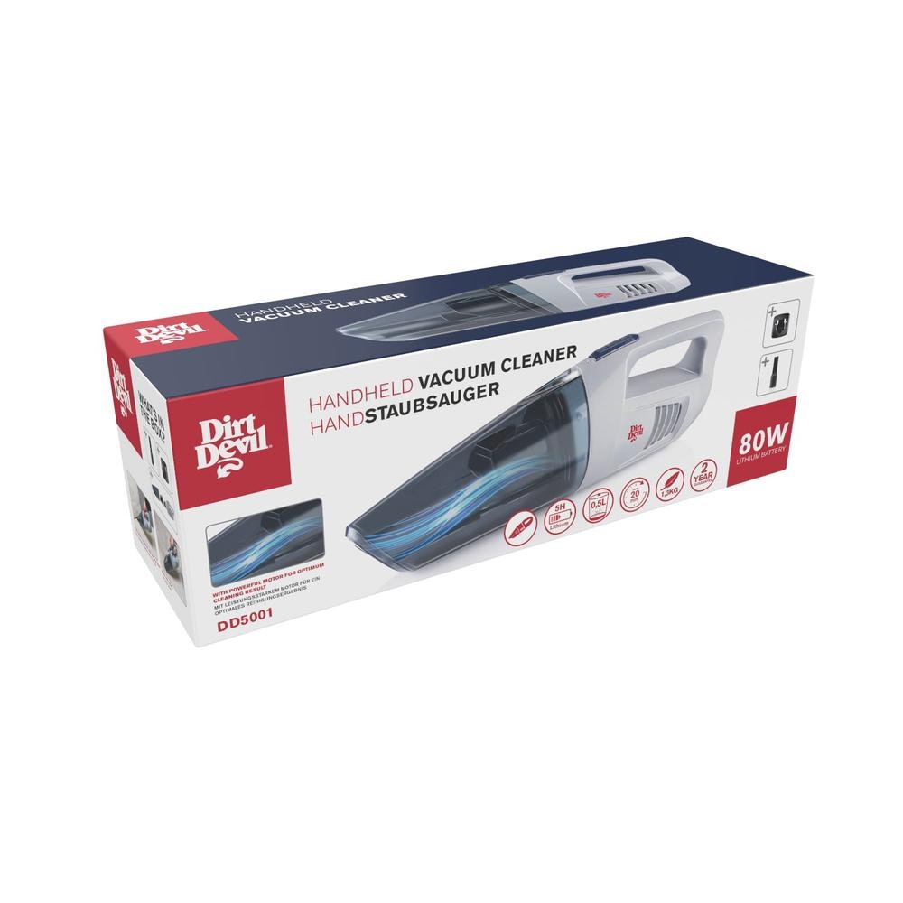 Aspirator de mana fara fir Dirt Devil DD5001, 80W, 14,8 V, recipient de praf 0.5l, 1,3 kg