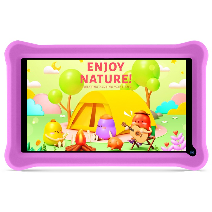 Tableta pentru copii, Android 11 de 7 inch, LULUGTI, tableta cu control parental, WiFi, Bluetooth, Mov