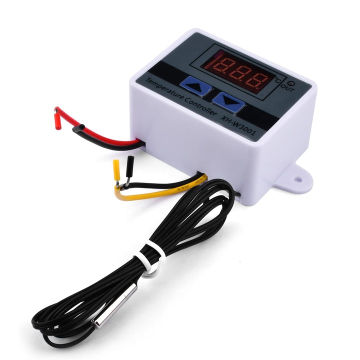 Терморегулатор, Цифров дисплей, 220V, XH-W3001, Бял
