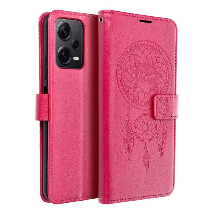 Husa flip cover Mezzo pentru Xiaomi Redmi NOTE 12 PRO Plus 5G, Dreamcatcher magenta