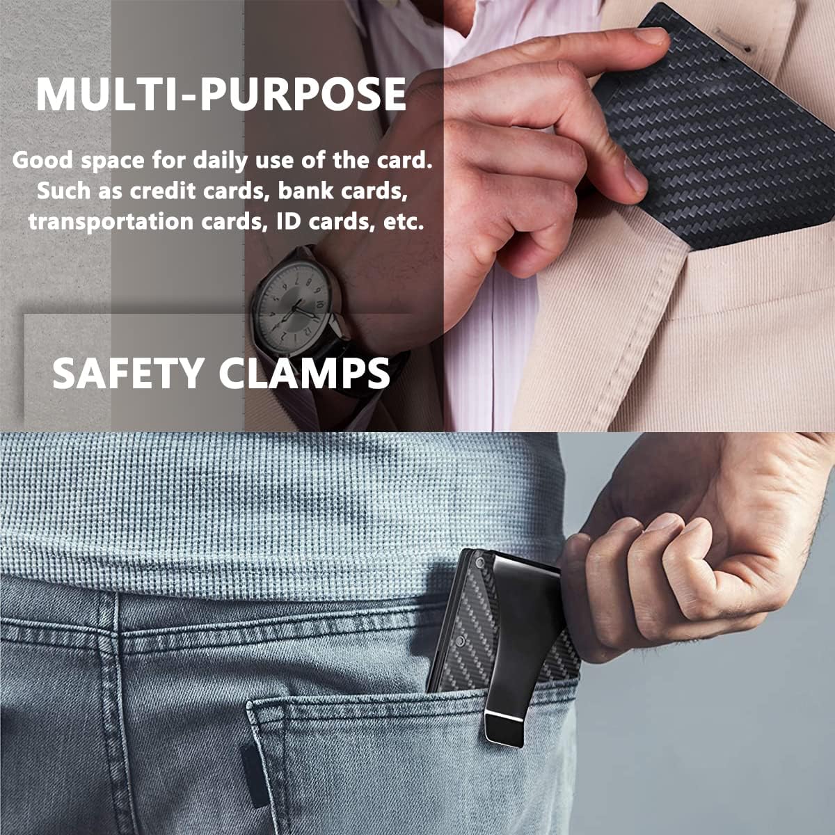 Картодържател Ultra -Men, Vaxiuja, Clip and Ingredients, Carbon Fiber ...