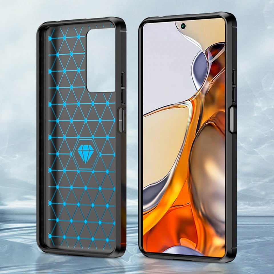 Husa pentru Xiaomi 11T / 11T Pro - Techsuit Carbon Silicone - Black