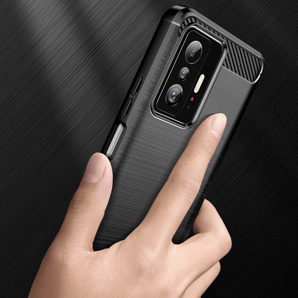 Husa pentru Xiaomi 11T / 11T Pro - Techsuit Carbon Silicone - Black