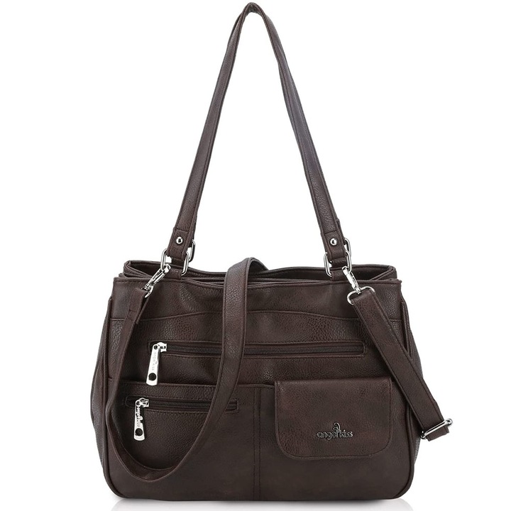 Noi taska, Longziming, poliuretan, 33x11x26, Barna, One-Size