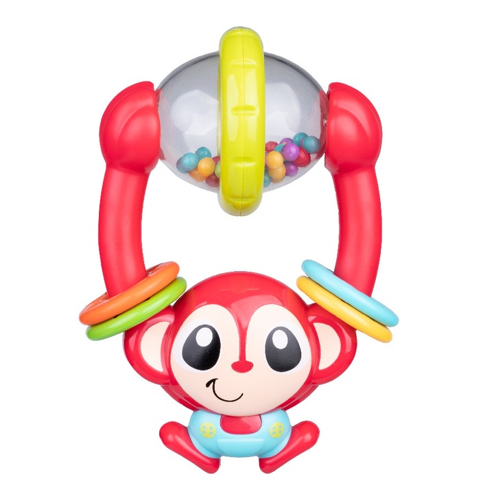 Бебешка играчка Дрънкалка, Dumel, 3 месеца, Многоцветна