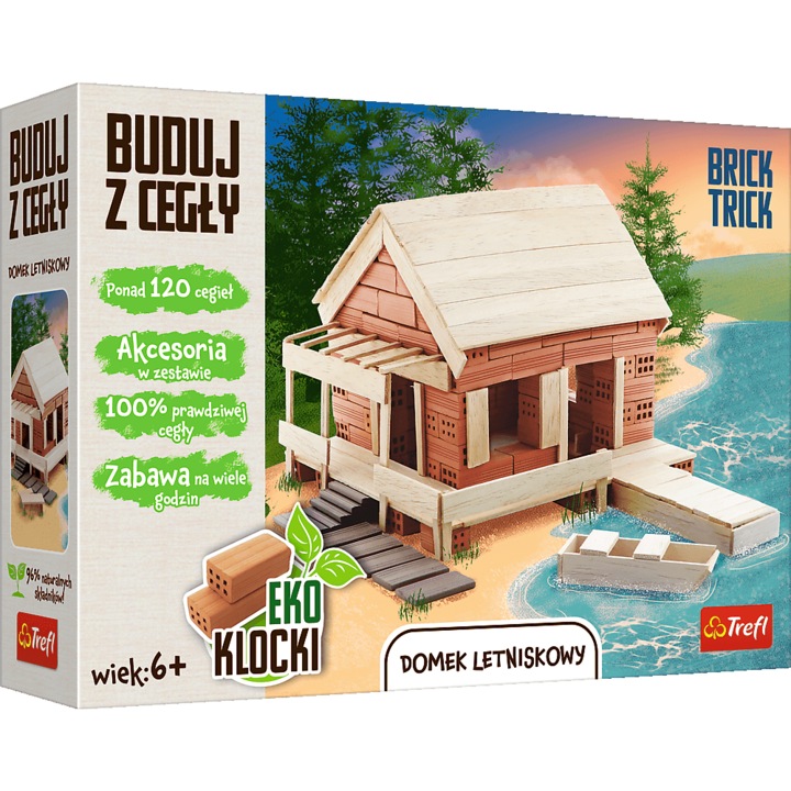 Set de constructie casa de vara, Trefl, multicolor