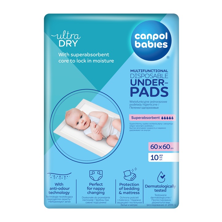 Canpol babies Eldobható alátét 60x60 cm 10 db - 78/006