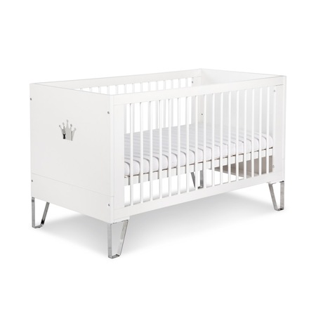 Pat bebe, Klups, Lemn, 140x70 cm, Alb - eMAG.ro