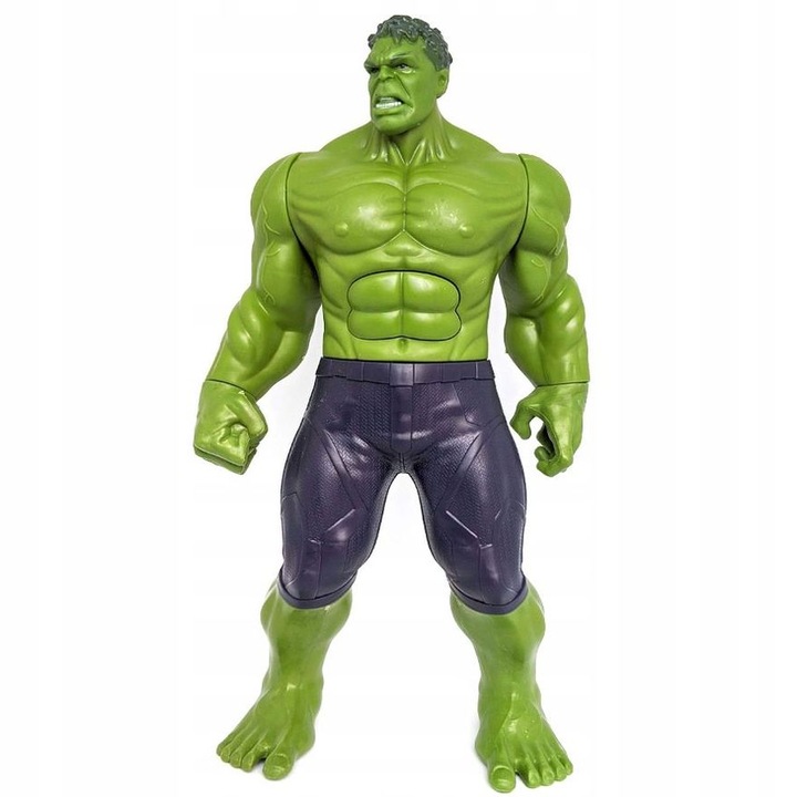 Hulk figura, Avengers Marvel, hangokkal és fényekkel, 30 cm, zöld