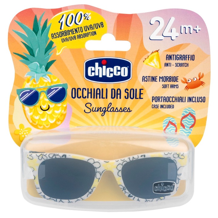 Gyerek napszemüveg, Chicco, Multicolor, 2+ kor
