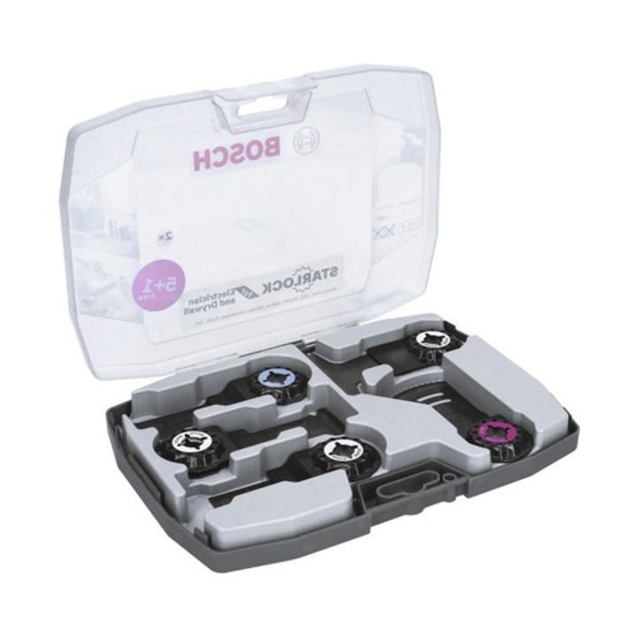Set Accesorii Bosch Zubehör Starlock Pentru Masini Multifunctionale, 6 Piese, Pentru Lemn Si Metal