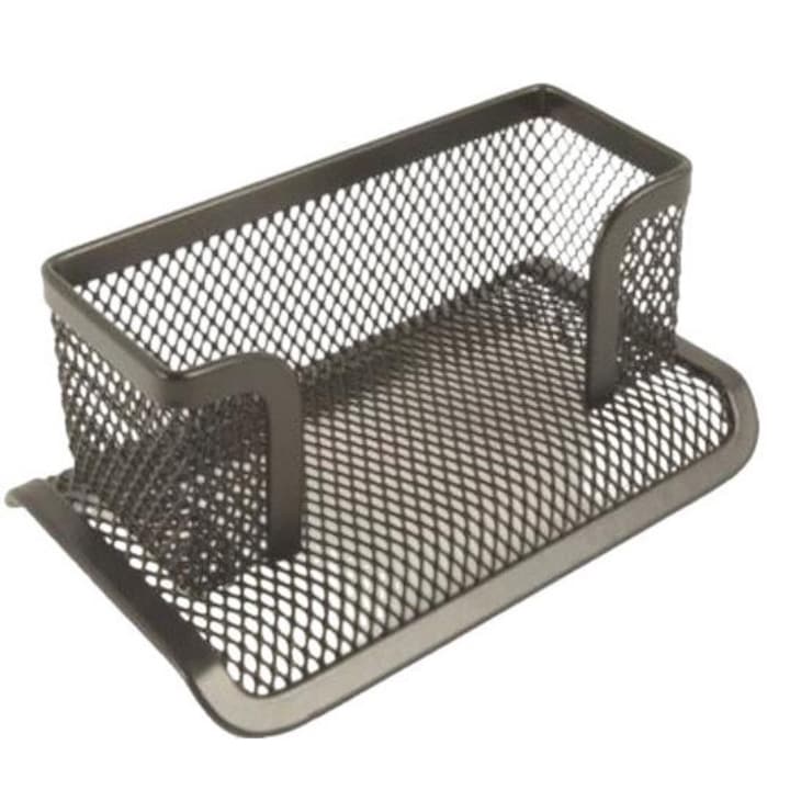 Suport carti vizita, Tetic, Plasa metalica, Negru