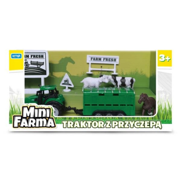 Mini mezőgazdasági traktor, Artyk, Műanyag, Multicolor, 3 év+