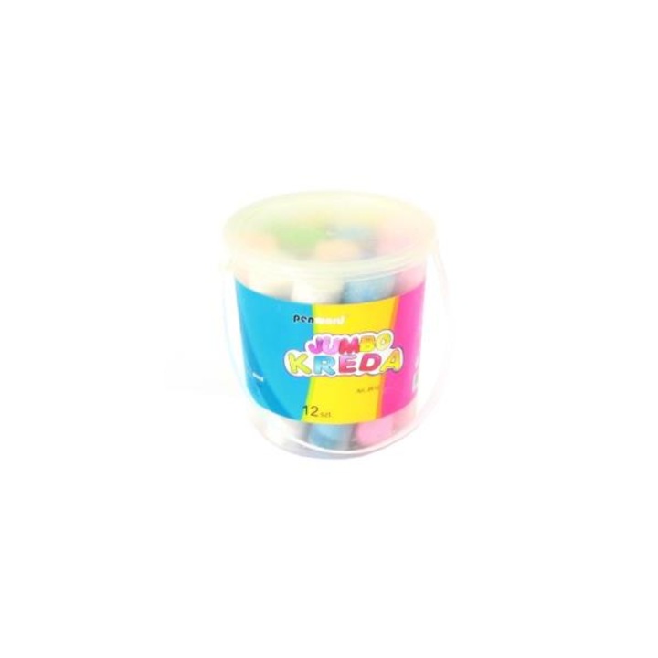 Set creta pentru trotuar, Jumbo, 12 culori