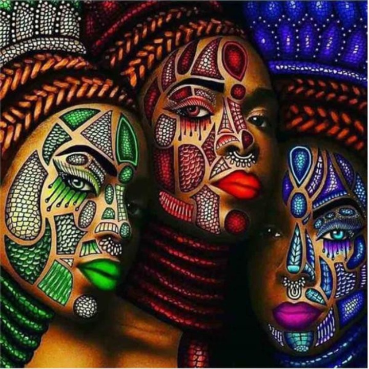 Set mozaic, Femei, 30 x 30 cm, Multicolor