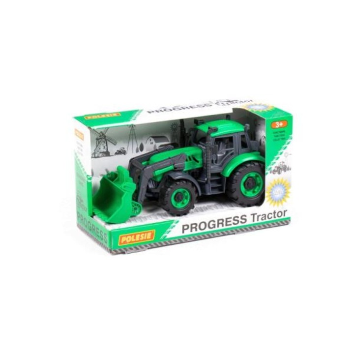 Tractor de jucarie, Polesie, Plastic, 3+, Verde/Negru