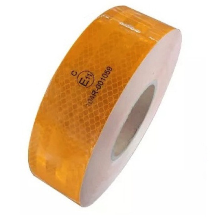 Banda reflectorizanta auto MY-RA 50m, galbena, Omologata