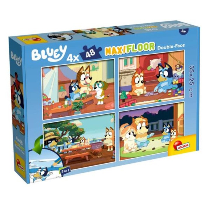 Пъзел Bluey, Lisciani, Front/Verso, 4x48 части