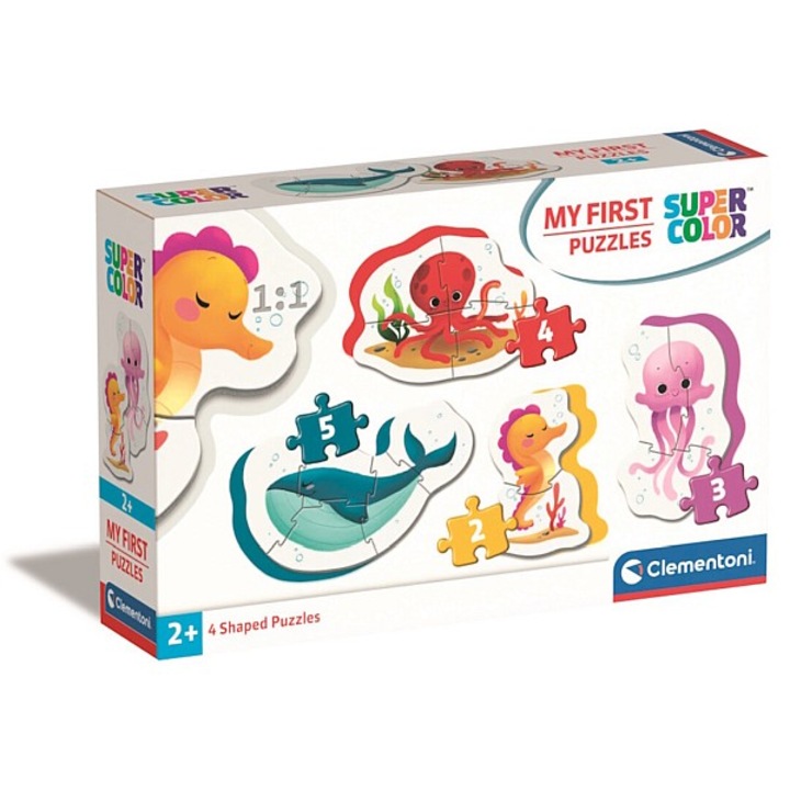 Clementoni 4 az 1-ben Első puzzle (2,3,4,5 db-os) - Tengeri élővilág (20835)