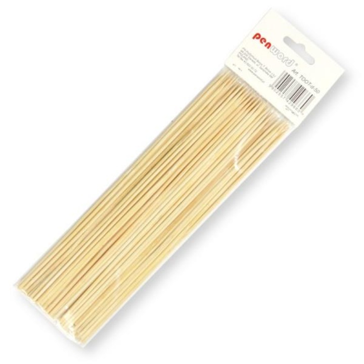 Set 50 Bete pentru frigarui, 25 cm, Crem