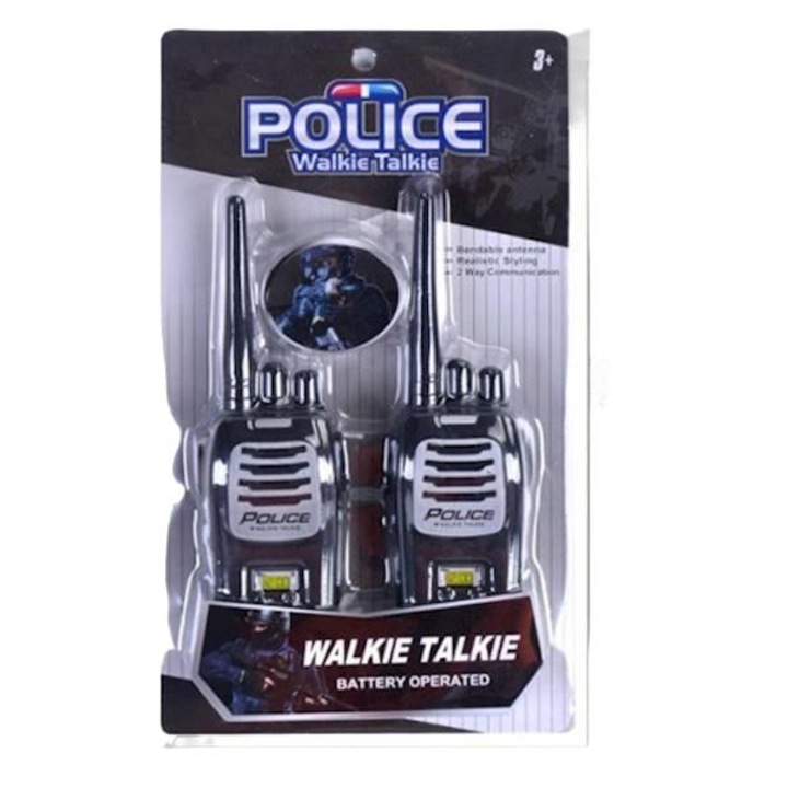 Walkie Talkie Politie, Plastic, 3 ani, Negru