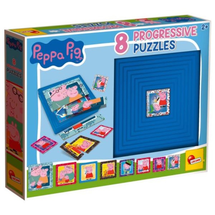 Прогресивен пъзел Peppa Pig, Lisciani, 25 части