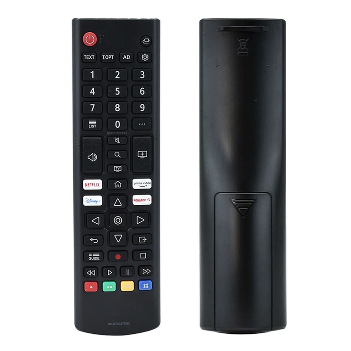 Telecomanda TV, compatibila LG AKB76037605, Negru