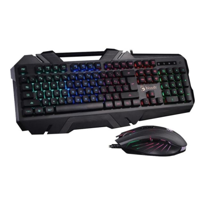 Комплект клавиатура и мишка A4Tech WIRED BG COMBO B2500, Черна, USB