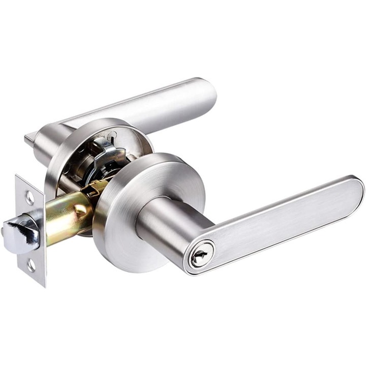 Maner usa cu incuietoare Tovbmup, aluminiu, argintiu, 60/70mm
