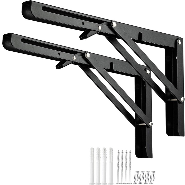 Polctartó, Jormftte, Fém, 300mm, Fekete