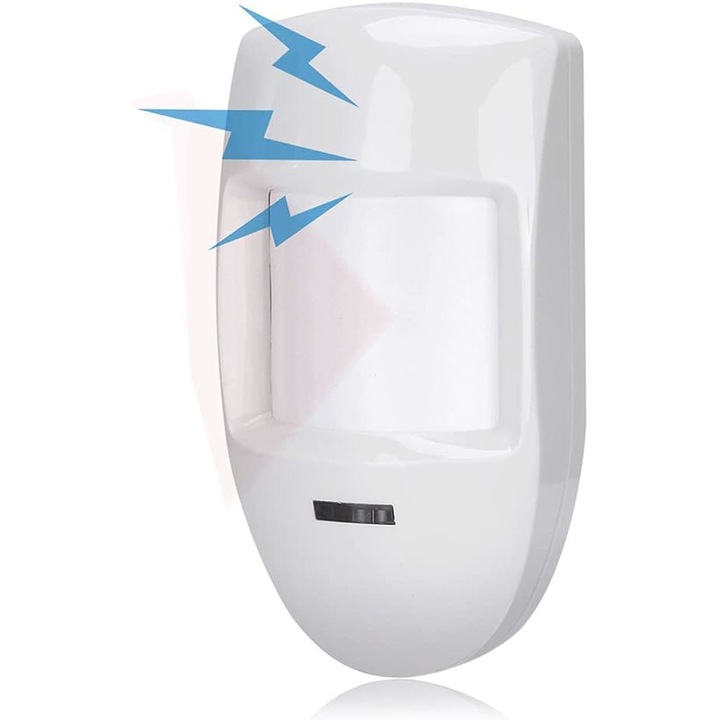 Сензор за движение, Mmgoqqt, PVC, Инфрачервен, 12V, Бял