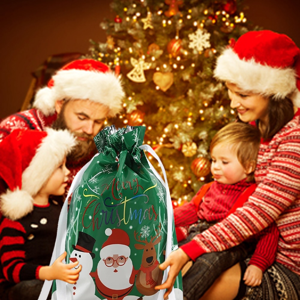 Set Saculeti Cadouri de Craciun, Mmgoqqt, Folie de Aluminiu, 24