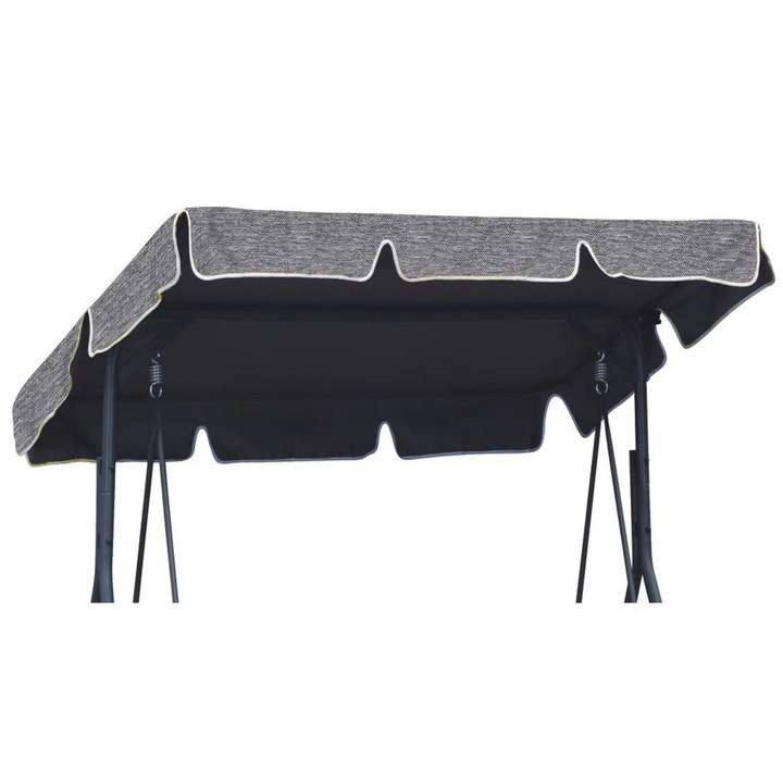 Сенник за градинска люлка, Ferocity, 166 x 112 см, графит, Cordura 300, устойчив на разкъсване, максимално натоварване 100 кг, тегло 0.2 кг, подходящ за градина и тераса